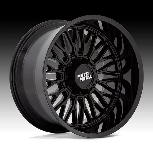 Moto Metal MO809 Stinger Gloss Black Custom Truck Wheels 1